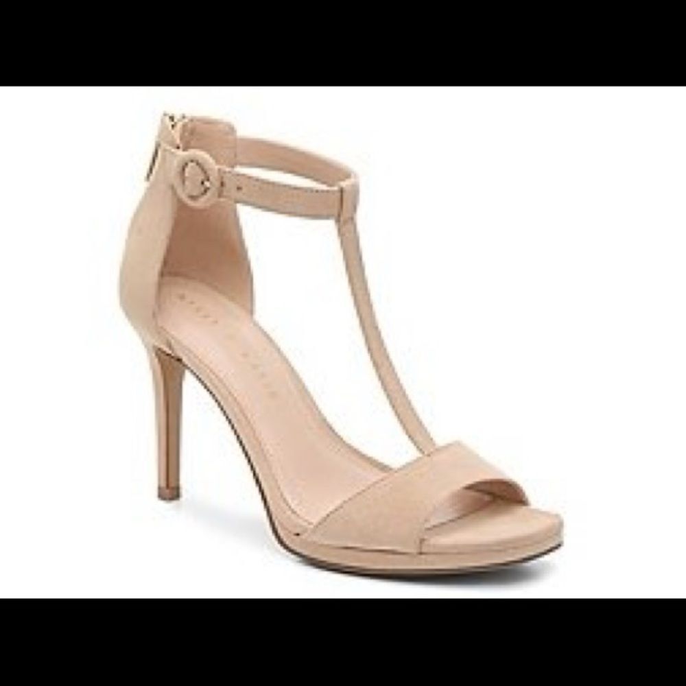 NEW IN BOX! Taupe Kelly & Katie Ankle Strappy Heels Sz 9